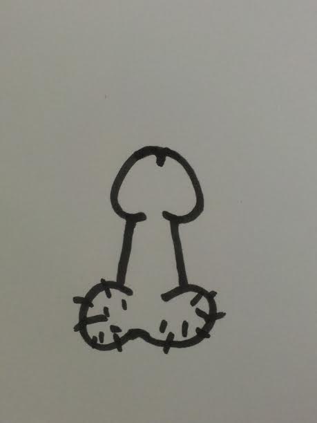 desenează un penis masculin