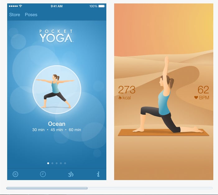 Pocket Yoga : capture App Store
