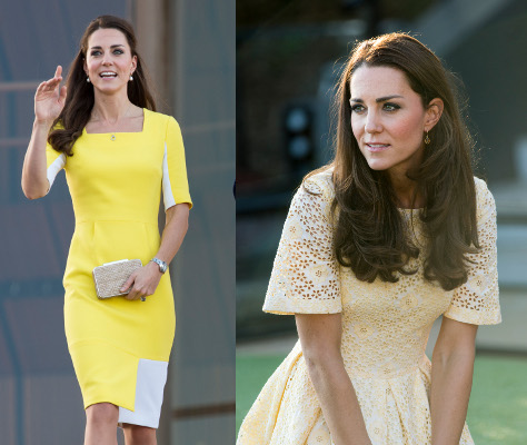 Kate Middleton robes jaunes Australie