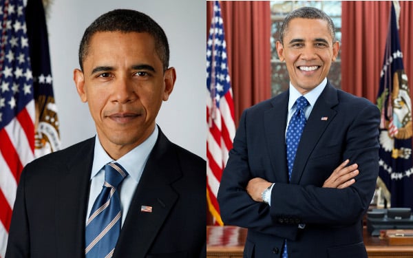 Barack Obama portraits officiels 2009 2013