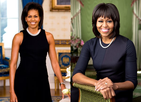 Michelle Obama portraits officiels 2009 2013