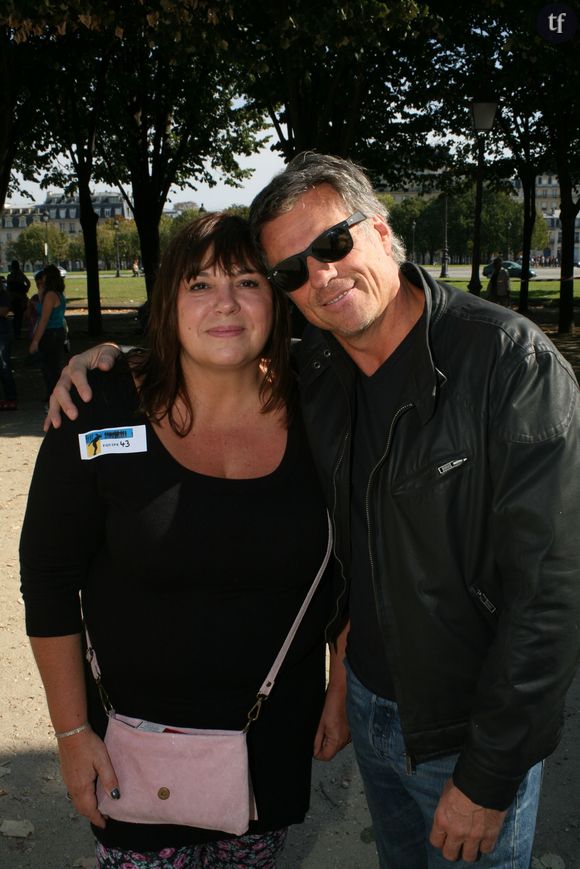 Michèle Bernier et son ex-compagnon Bruno Gaccio en 2014