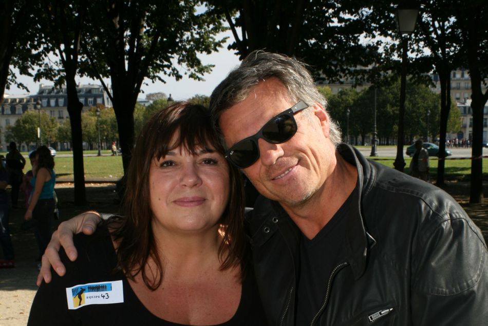 Michèle Bernier et son ex-compagnon Bruno Gaccio en 2014
