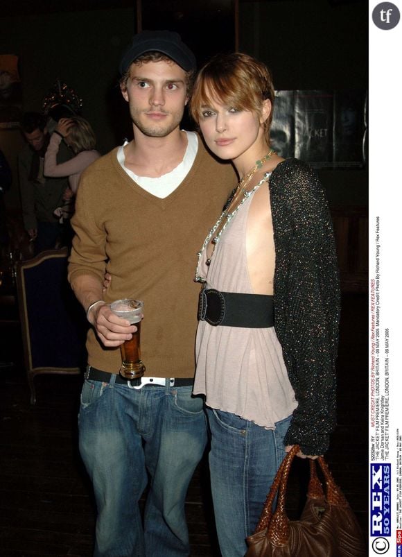 Jamie Dornan et Keira Knightley en couple à la première de The Jacket à Londres, le 9 mai 2005.