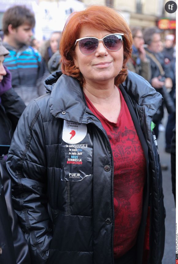 Véronique Genest à la marche républicaine du 11 janvier 2015.