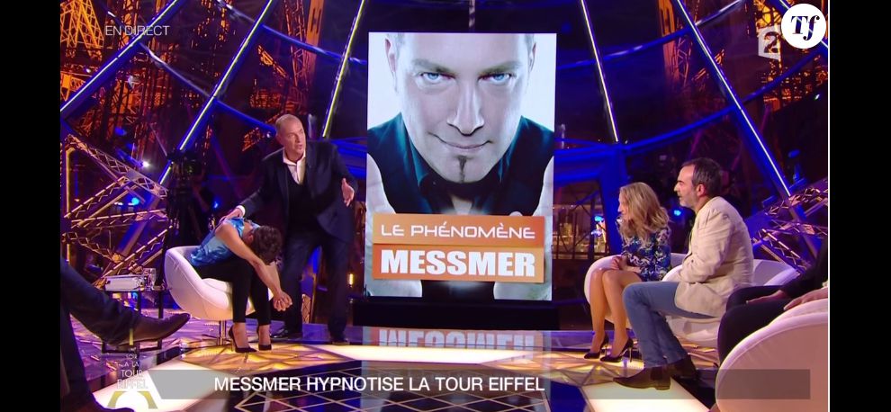 Messmer hypnotise Alessandra Sublet dans Un Soir à la Tour Eiffel