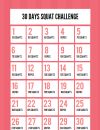 30 Days Squat Challenge : le calendrier