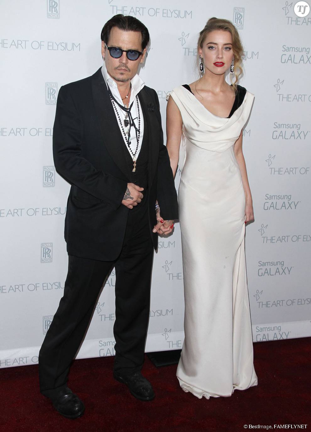  Johnny Depp et Amber Heard au gala &quot;The Art of Elysium Heaven&quot; le 10 janvier 2015  