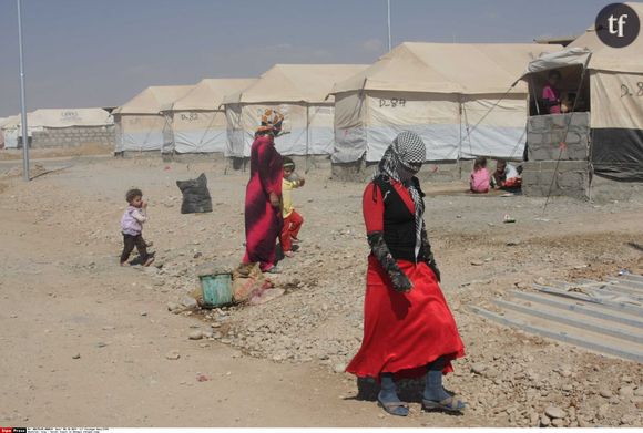 Des réfugiés yézidis