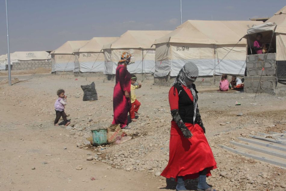 Des réfugiés yézidis
