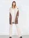  Manteau à peau lainé en rabat Zara  59,95 euros