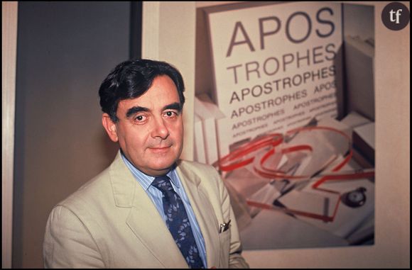 BERNARD PIVOT EN 1987, PRESENTATEUR DE L' EMISSION "APOSTROPHES" 