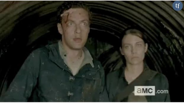 Maggie et Aaron dans les égoûts dans la bande-annonce de la saison 6 de The Walking Dead présentée au Comic Con