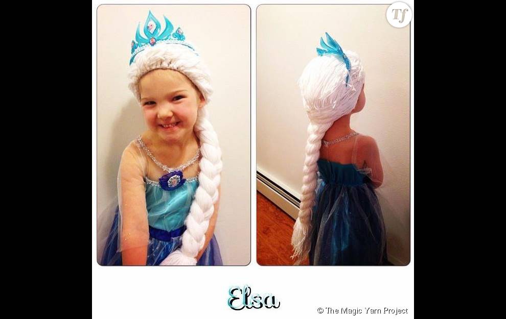 Une petite malade en Elsa de la Reine des Neiges