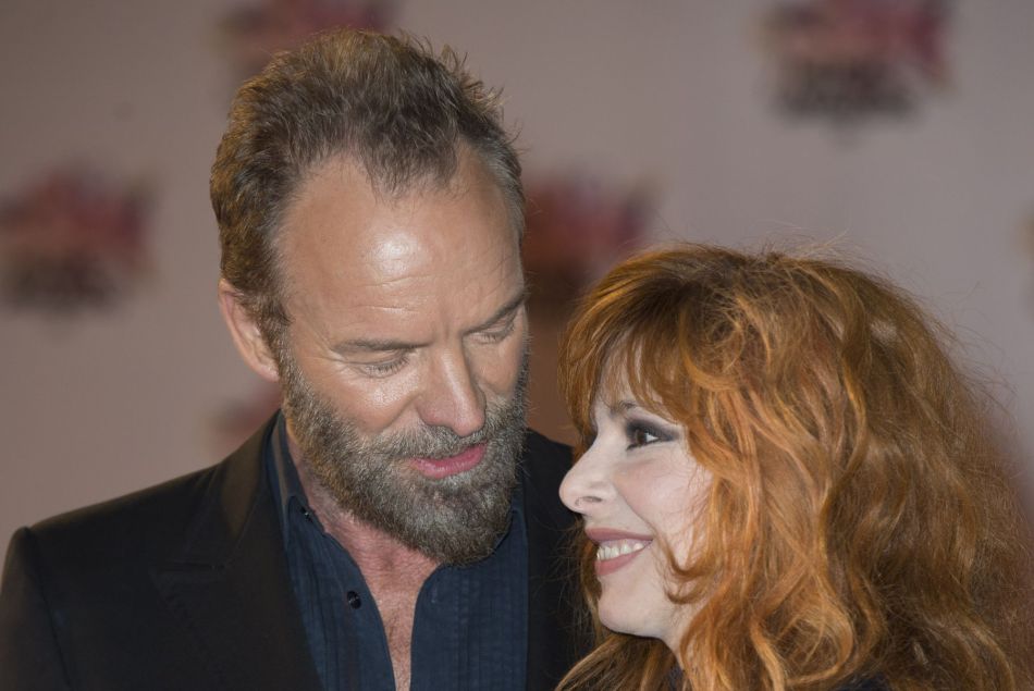 Sting et Mylène Farmer - Arrivées à la 17ème cérémonie des NRJ Music Awards 2015 au Palais des Festivals à Cannes, le 7 novembre 2015. 