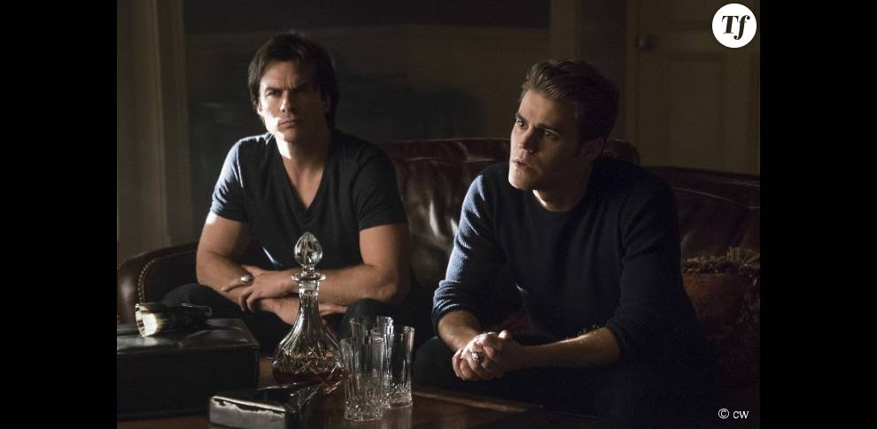 Stefan et Damon dans l&#039;épisode 7 de la saison 7 de Vampire Diaries