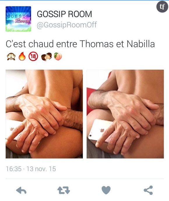 Nabilla nue sur Thomas