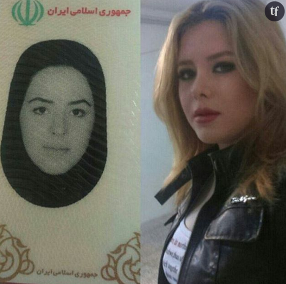 La différence entre la photo d'identité et le visage "réel" des iraniens mise en évidence sur Instagram.