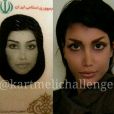 La différence entre la photo d'identité et le visage "réel" des iraniens mise en évidence sur Instagram.