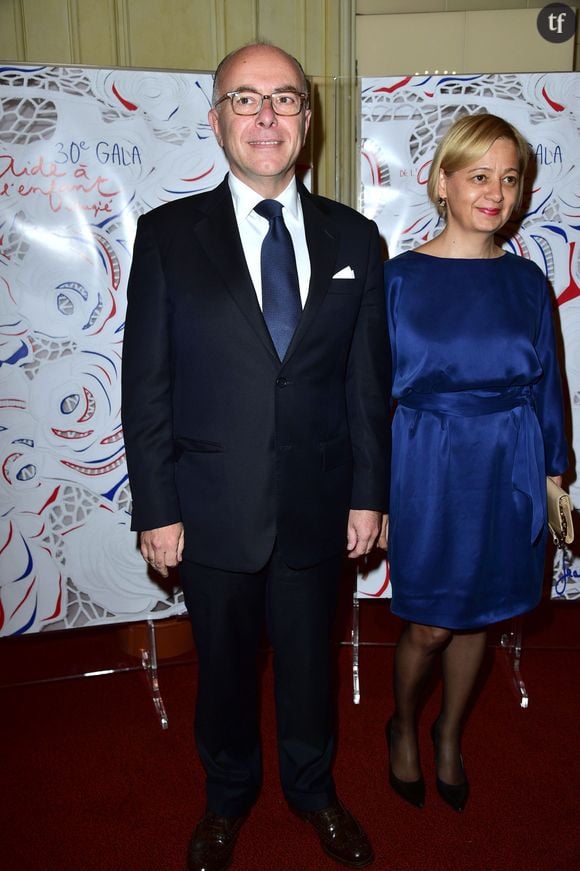 Bernard Cazeneuve et sa femme véronique - 30ème Gala de l'Aide à l'Enfant Réfugié à la Salle Gaveau à Paris le 5 octobre 2015. 