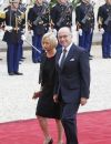  Bernard Cazeneuve et sa femme Véronique - Dîner d'Etat offert au Palais de l'Elysée par François Hollande en l' honneur du président de la République de Singapour. Paris, le 18 mai 2015  