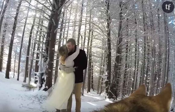 Le mariage de Marshall et Addie filmé par leur chien à l'aide d'une Gopro