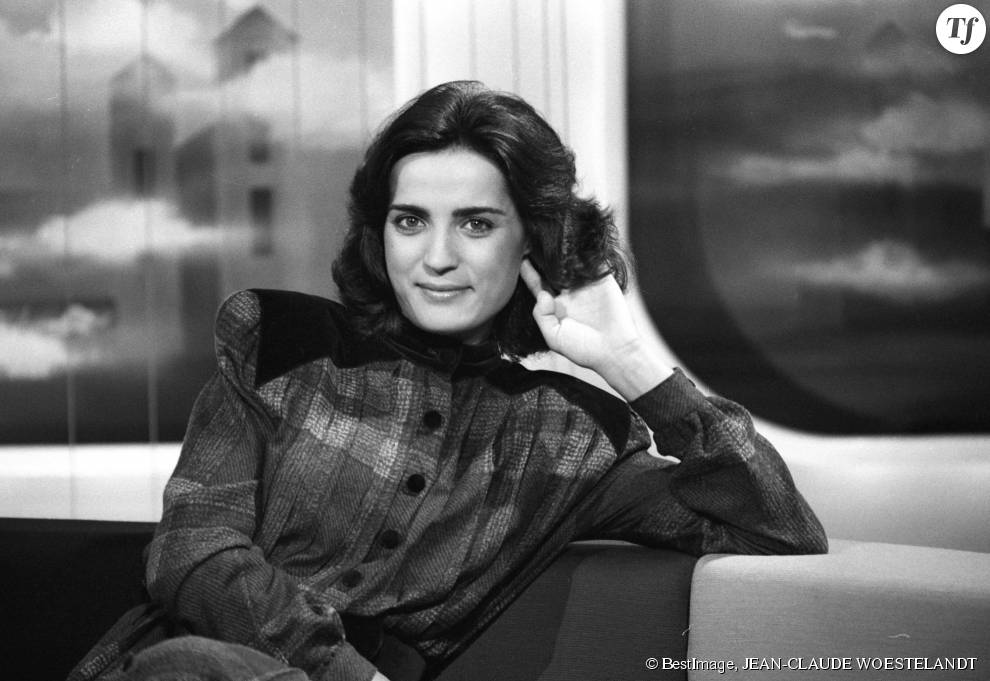Linda de Suza sur le plateau de l&#039;émission &quot;Midi&quot;, première émission de Danièle Gilbert en octobre 1979