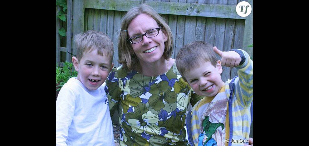  Jen Gale, avec ses fils William, 7 ans, et Samuel, 4 ans 