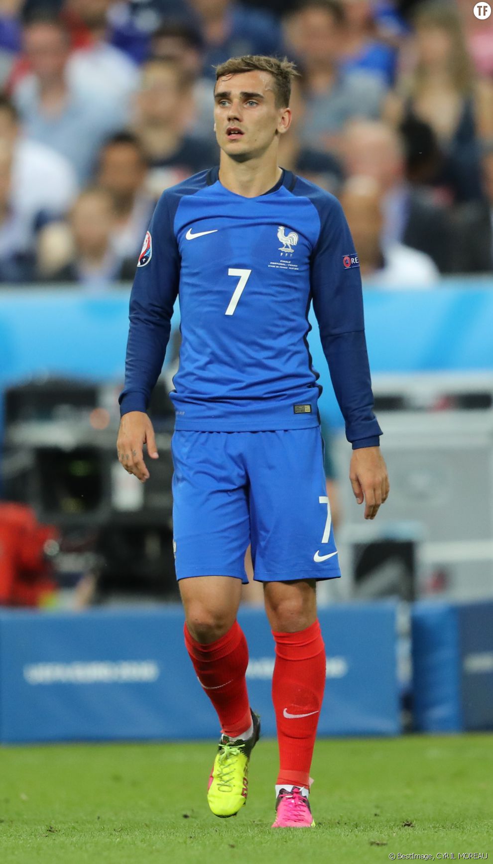 Antoine Griezmann lors du match de la finale de l&#039;Euro 2016 Portugal-France au Stade de France à Saint-Denis, France, le 10 juillet 2016