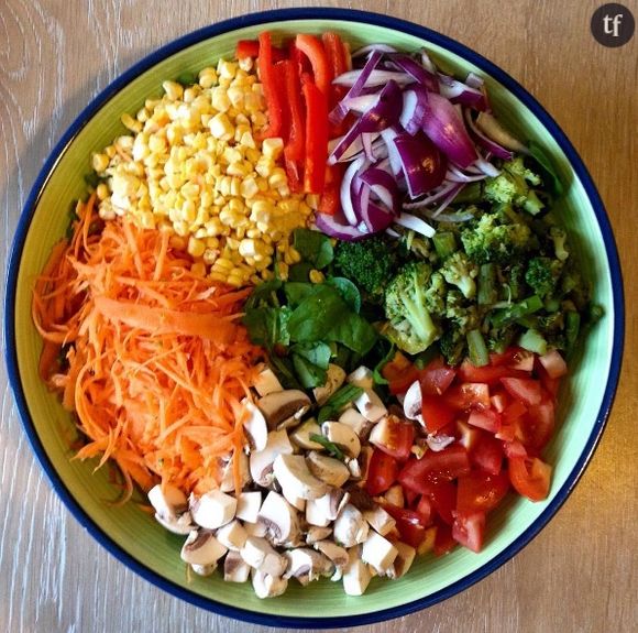 La recette de la rainbow salad