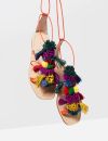  Sandales à pompons en cuir Zara 59,95 euros  