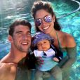 Michael Phelps, sa compagne Nicole Johnson et leur fils Boomer