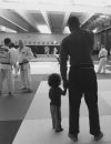 Le judoka français Teddy Riner et son fils Eden