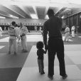 Le judoka français Teddy Riner et son fils Eden