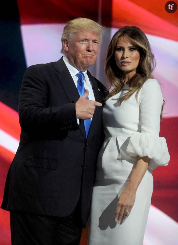 Melania et Donald Trump pendant la campagne à l'élection présidentielle 2016