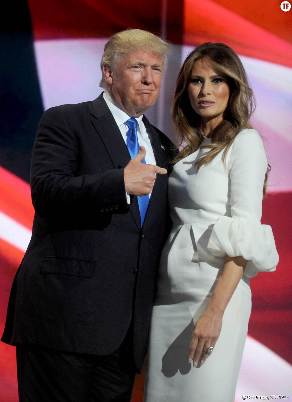 Melania et Donald Trump pendant la campagne à l&#039;élection présidentielle 2016