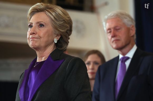 Hillary Clinton, le 9 novembre 2016, fait un discours après sa défaite