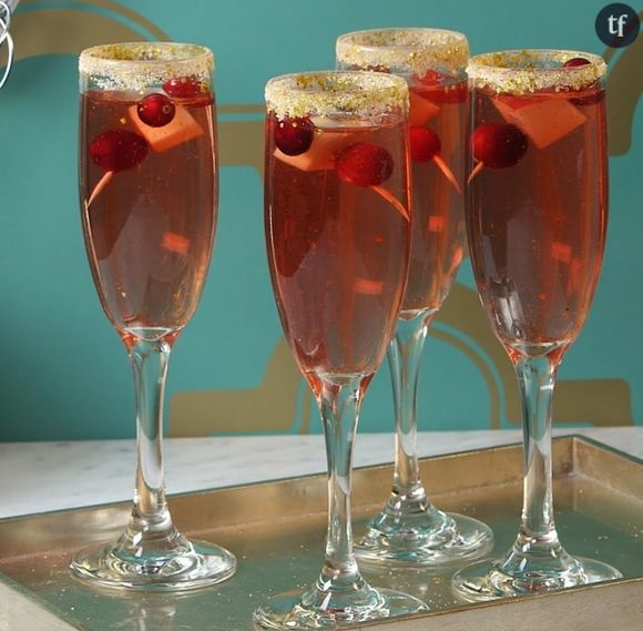 Cranberry Glitter Mimosa, recette