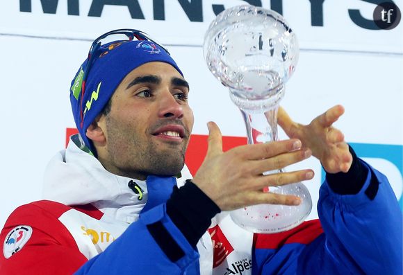 Le biathlète français Martin Fourcade à la Coupe du monde de Khanty-Mansiysk, le 18 mars 2016 