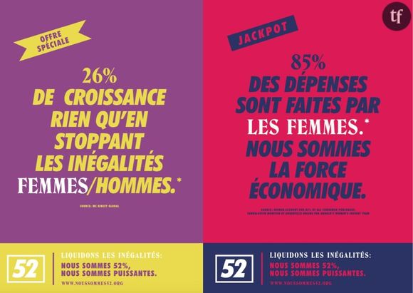 Les affiches collées par le collectif 52