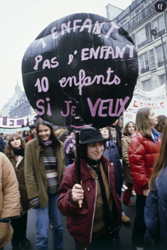 Manifestation défendant le droit à l'avortement le 28 novembre 1975