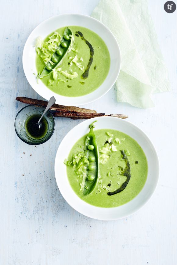 La recette de la soupe froide aux petits pois