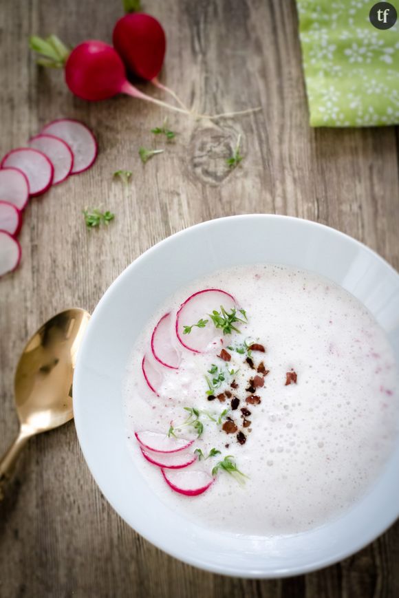 La recette de la soupe froide aux radis