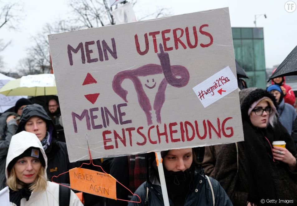 Manifestation pro-avortement à Hambourg en Allemagne le 26 January 2019