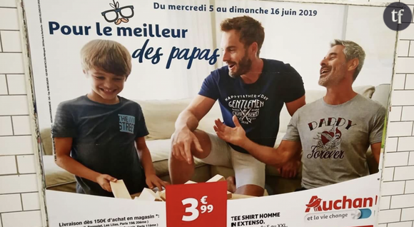 Affiche Auchan dans le métro parisien