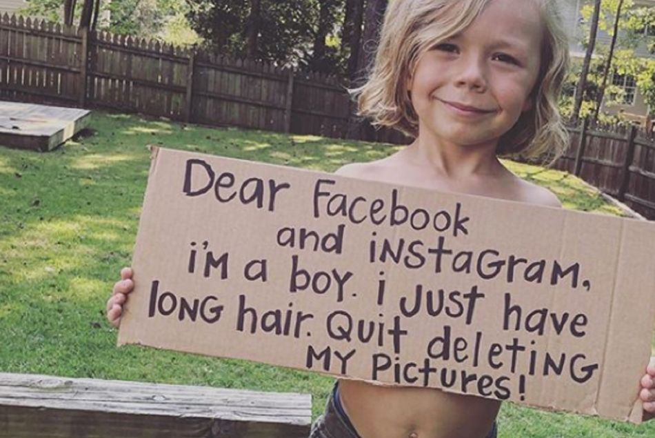 "Cher Instagram, je suis un garçon, arrête de supprimer mes photos !"