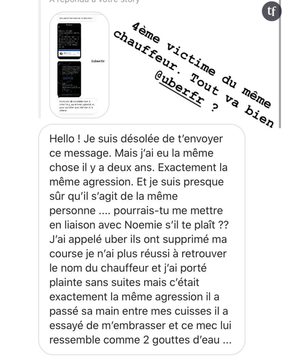 Exemple de témoignage d'agression de chauffeur Uber