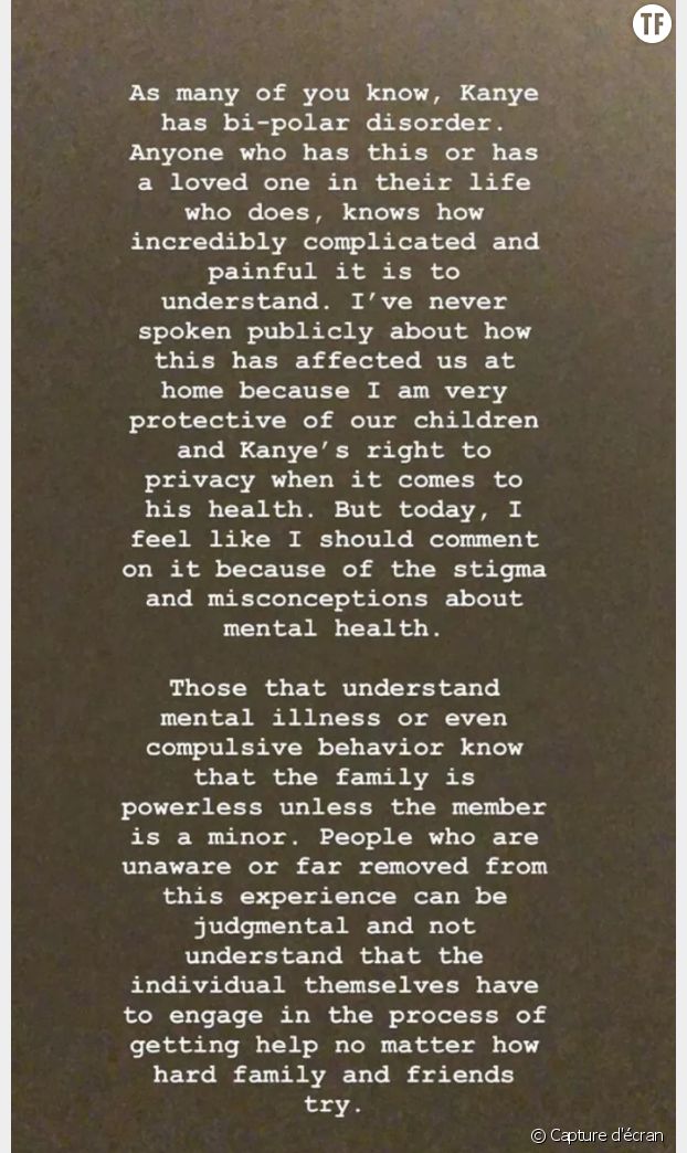 La story de Kim Kardashian publiée sur son compte Instagram.