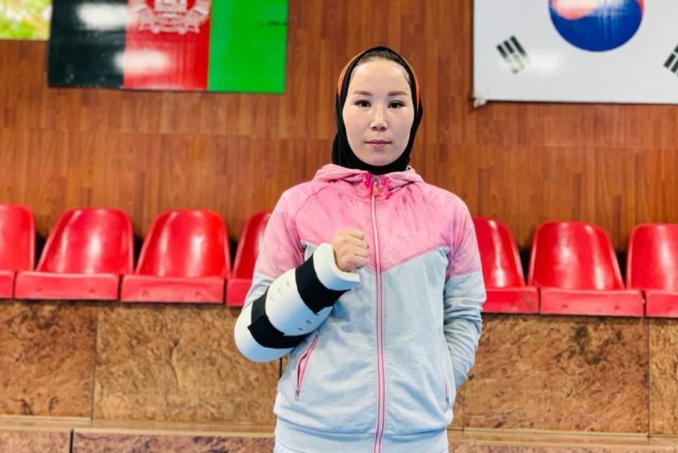 La championne paralypique afghane Zakia Khudadadi 