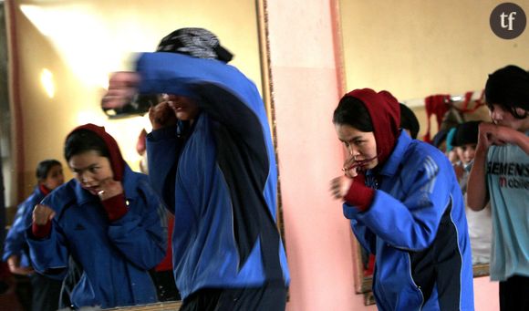 Des femmes afghanes pratiquant la boxe à Kaboul en 2012